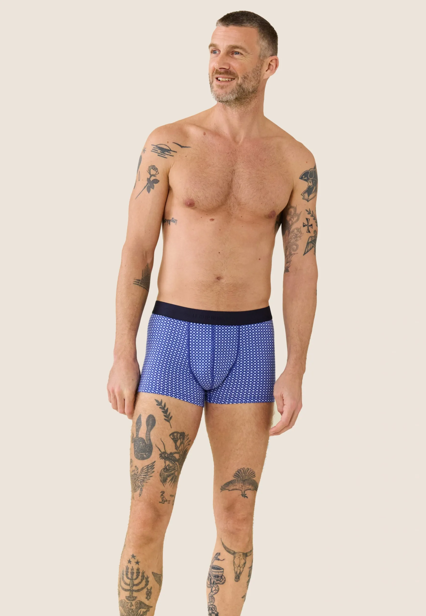 Le slip français Boxer en coton-Marius Caviar Éblouissant<Homme Boxers | Boxers
