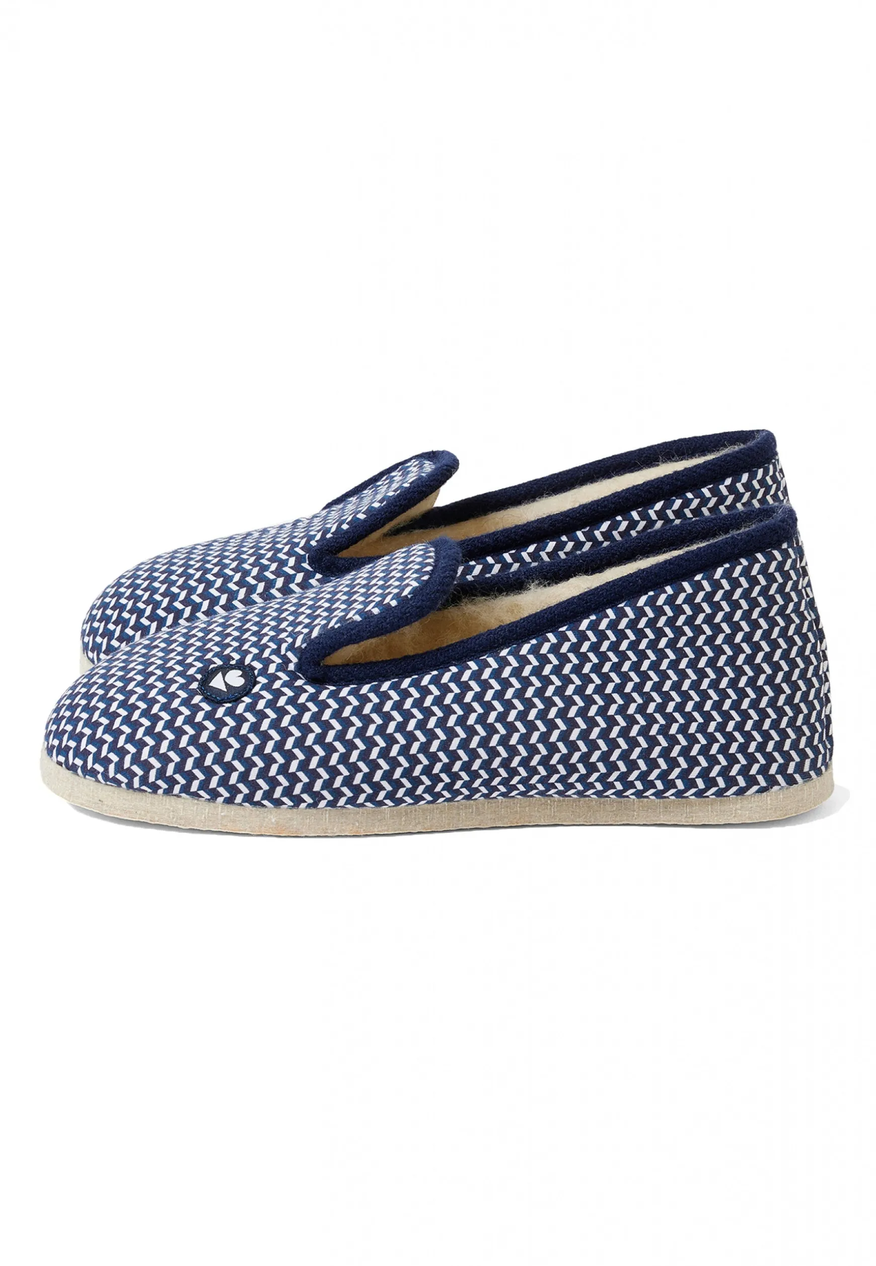 Le slip français Chaussons d'intérieur en laine-Pantoufles Chevron Tricolore<Homme/Femme Chaussons | Chaussons