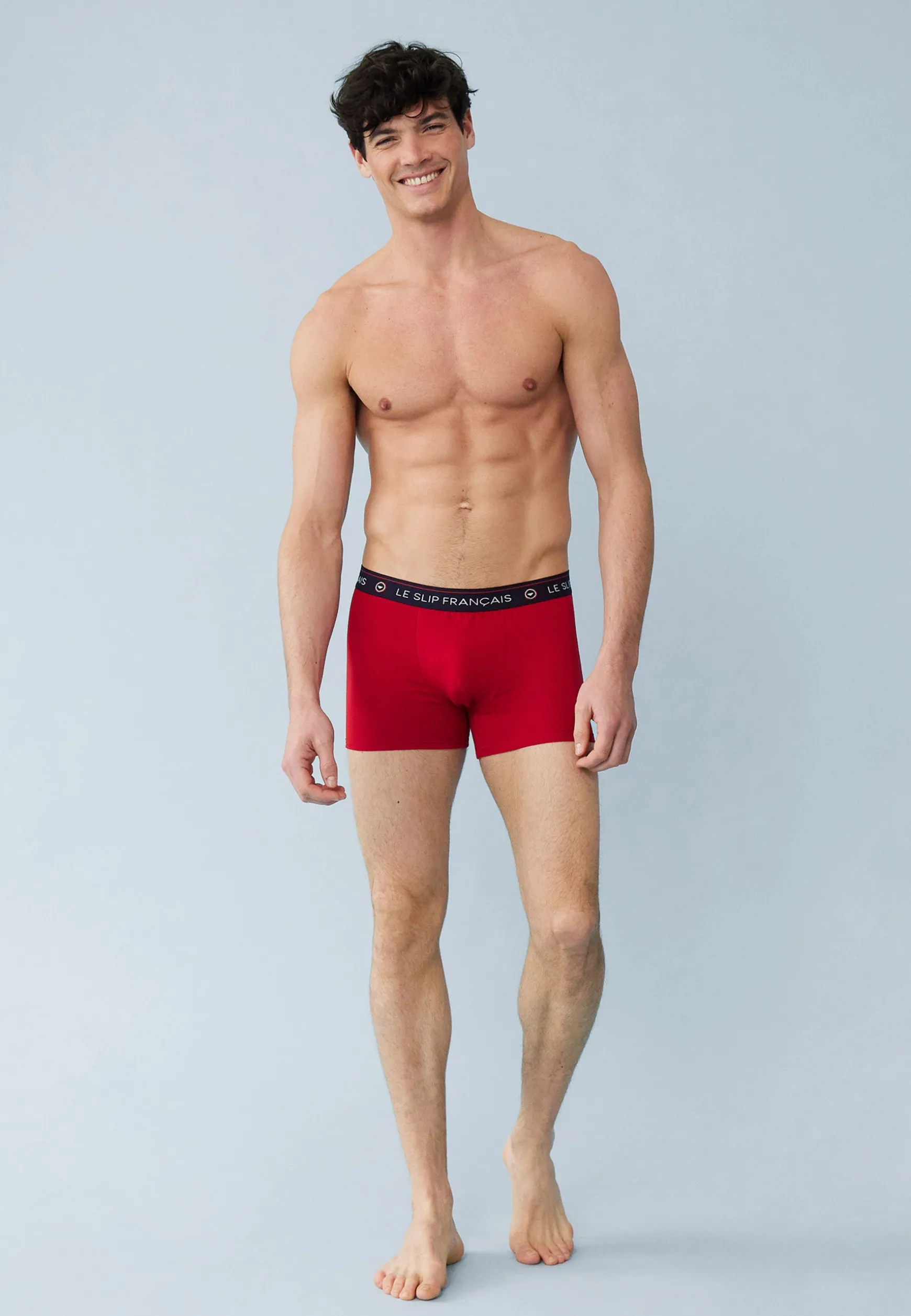 Le slip français Cinquo de boxers en coton-Pack Cinquo Boxer Redoutable Noir Jean Marine Rouge Cerise Gris Chiné<Homme Packs De Boxers | Packs Sous-Vêtements