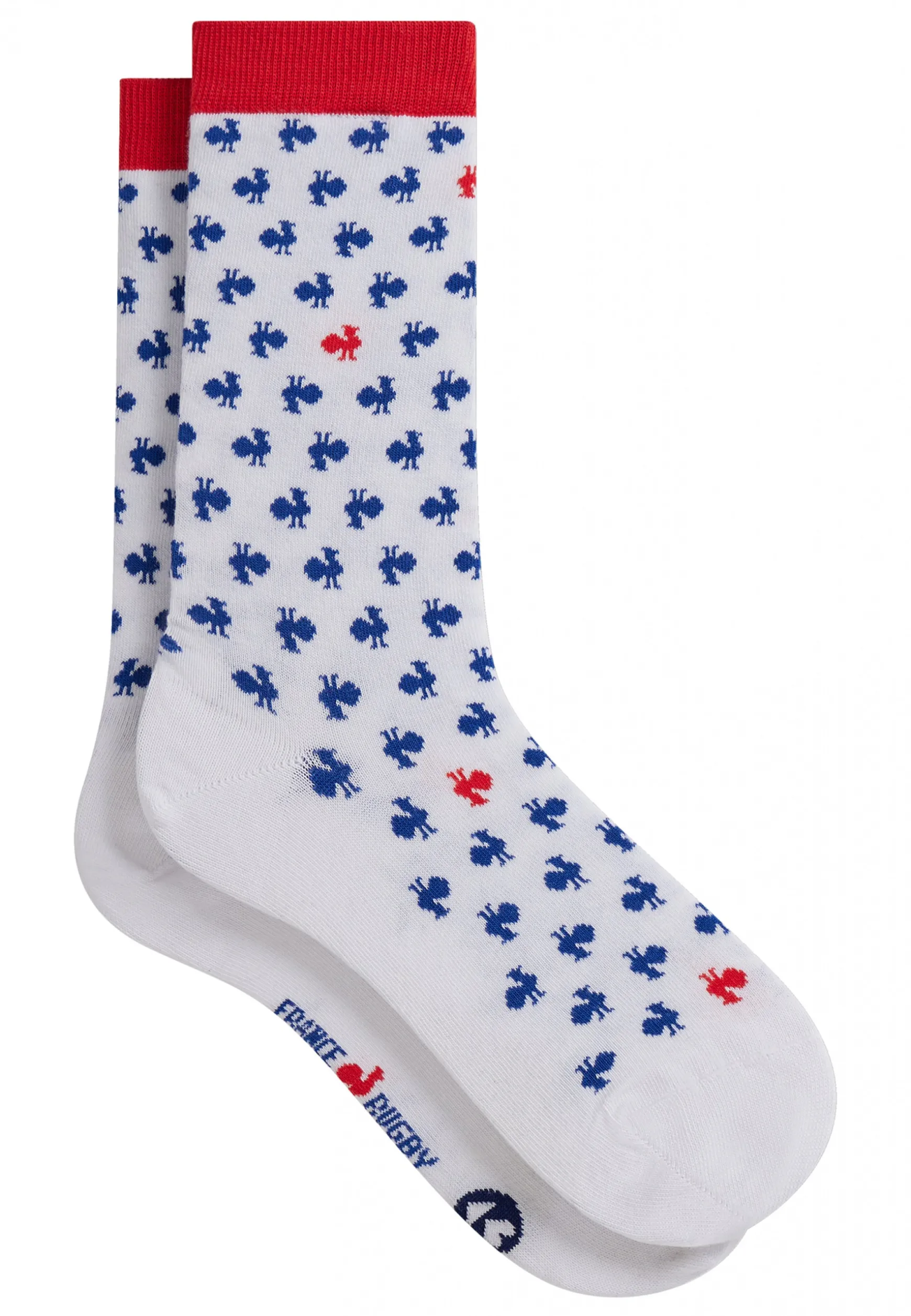 Le slip français Duo de chaussettes en coton-Lucas Duo Coq Blanc Rouge XV de France<Homme Chaussettes En Coton | Chaussettes En Coton
