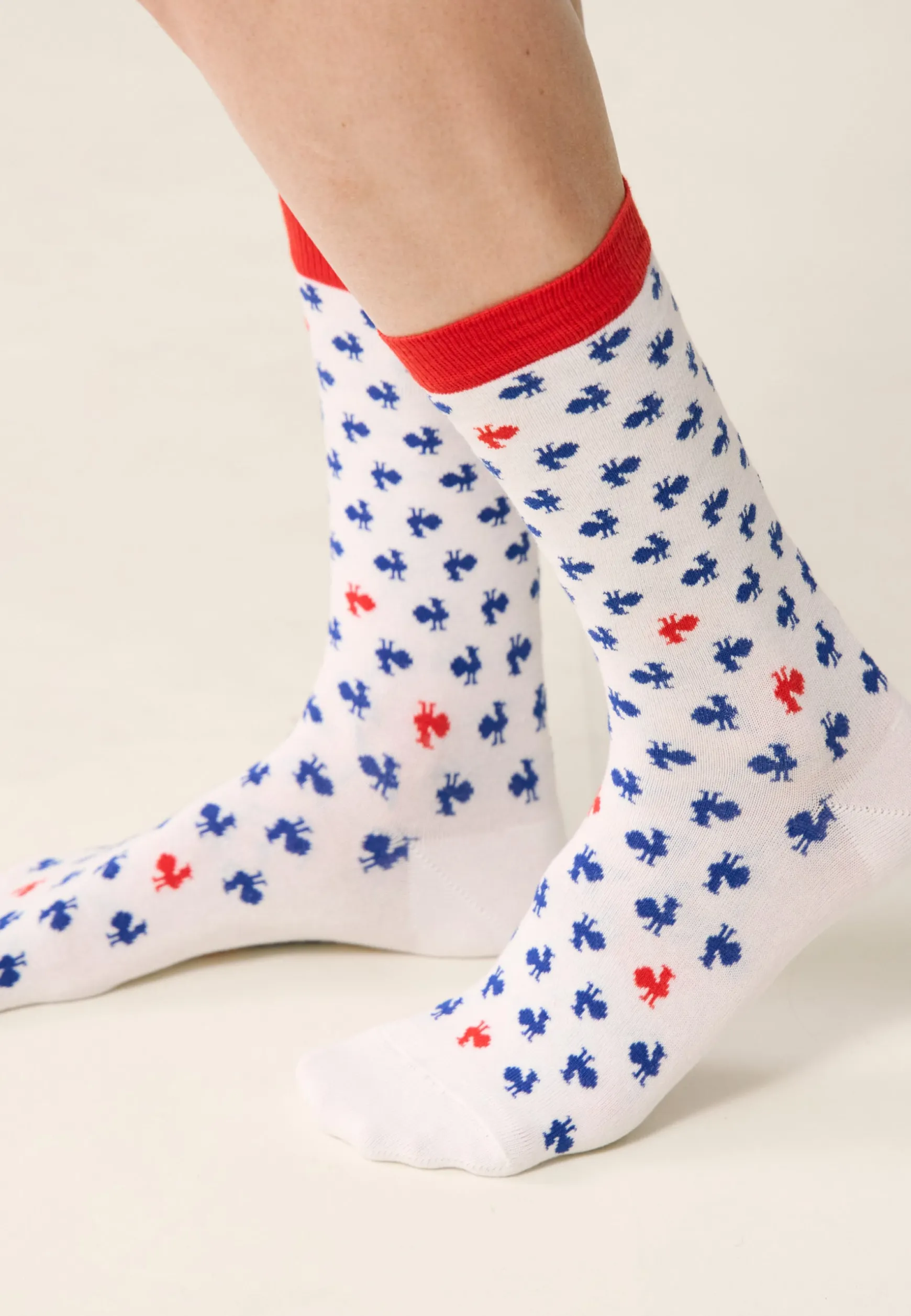 Le slip français Duo de chaussettes en coton-Lucas Duo Coq Blanc Rouge XV de France<Homme Chaussettes En Coton | Chaussettes En Coton