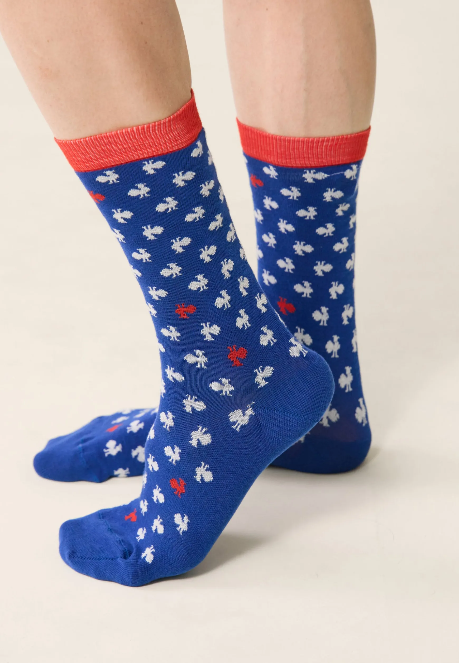 Le slip français Duo de chaussettes en coton-Lucas Duo Coq Blanc Rouge XV de France<Homme Chaussettes En Coton | Chaussettes En Coton