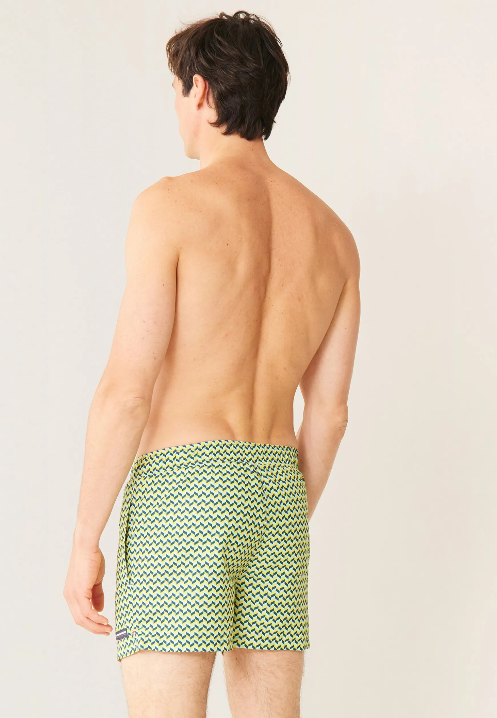 Le slip français Short de bain court-Liamone Chevron Tricolor<Homme Shorts De Bain