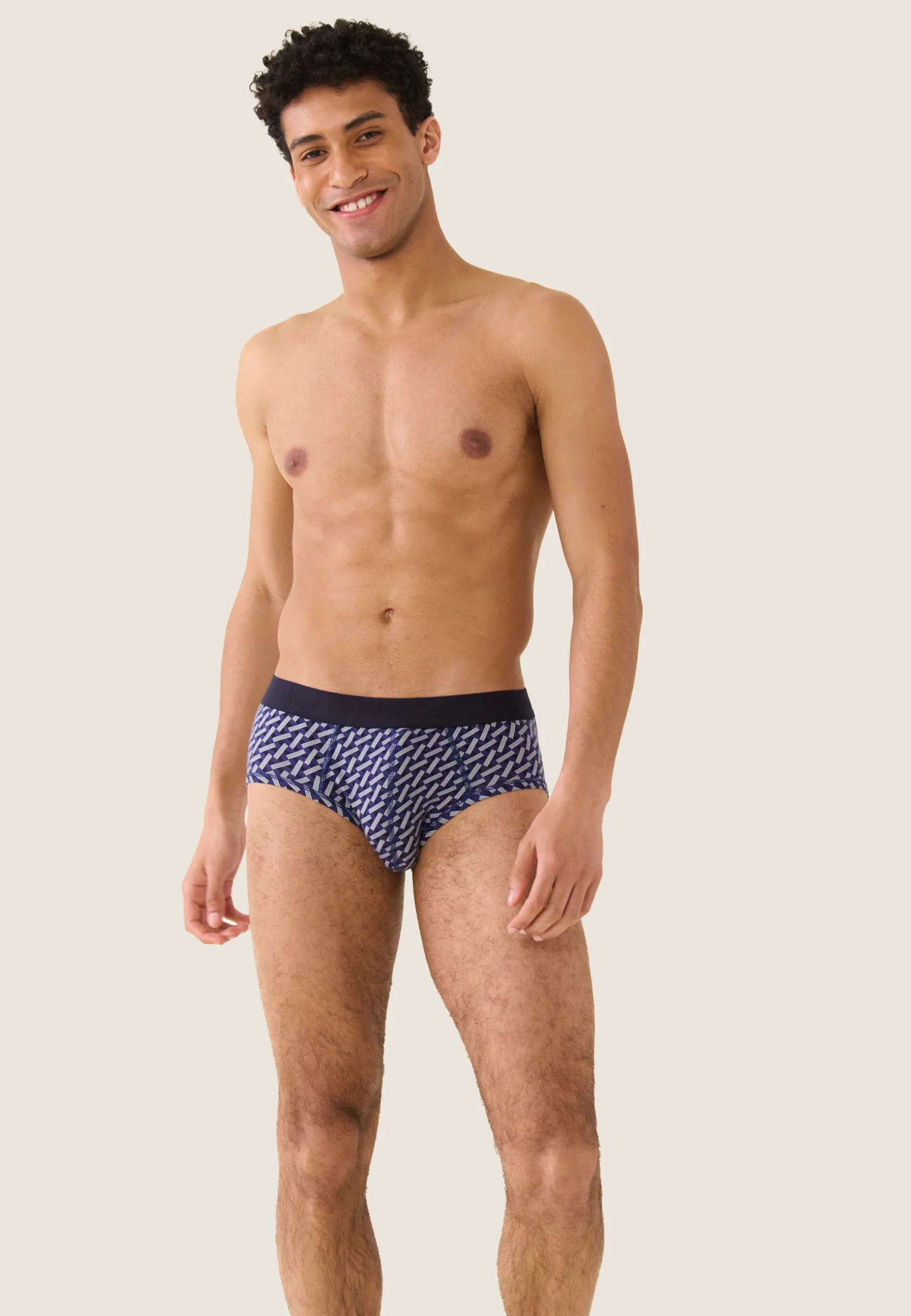 Le slip français Slip en coton-Terrible Imprimé Diago Marine Velours<Homme Slips | Slips