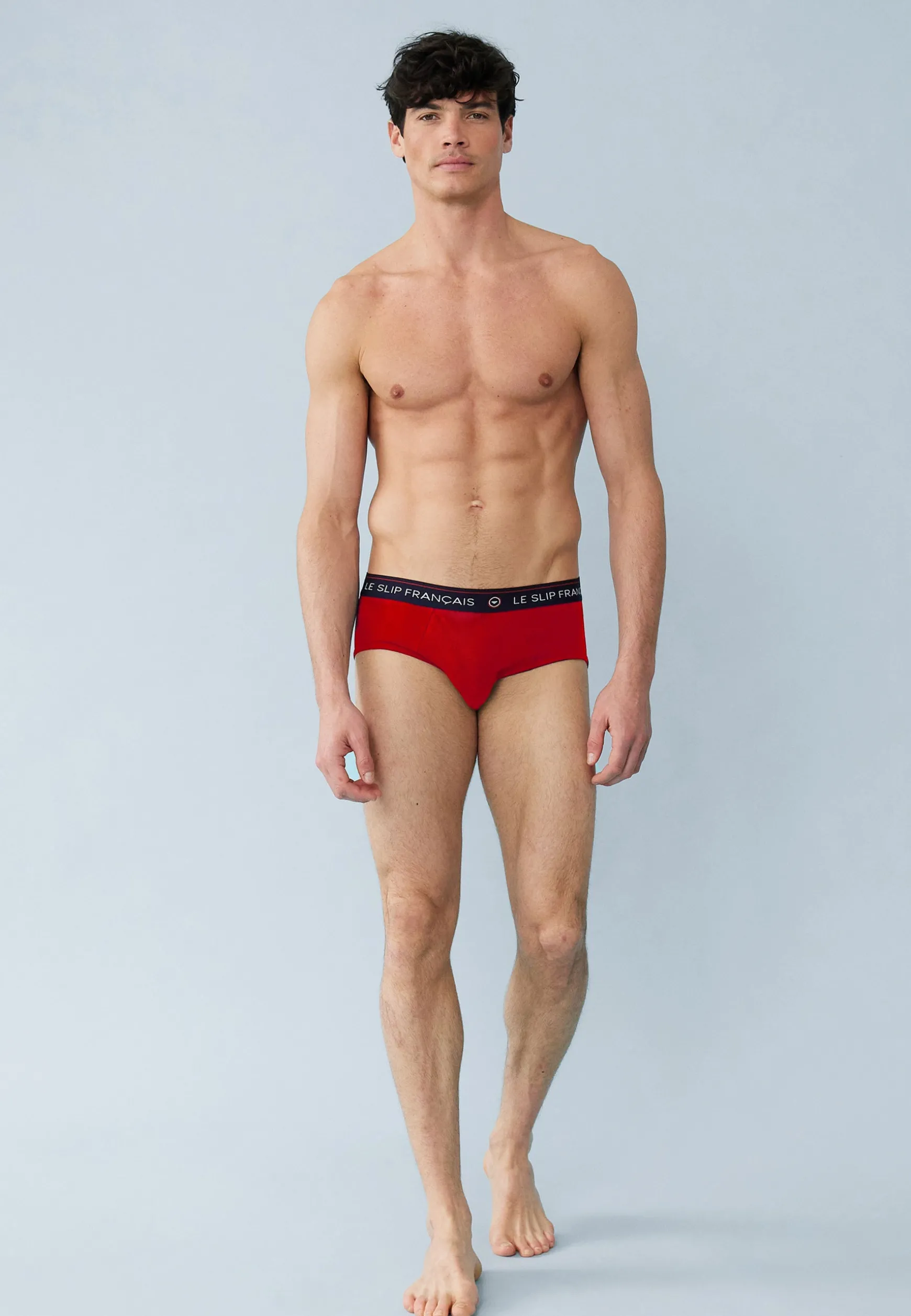 Le slip français Trio de Slips en Coton-Pack Trio Slip Intrépide Bleu Jean Rouge Cerise<Homme Packs De Slips | Packs Sous-Vêtements